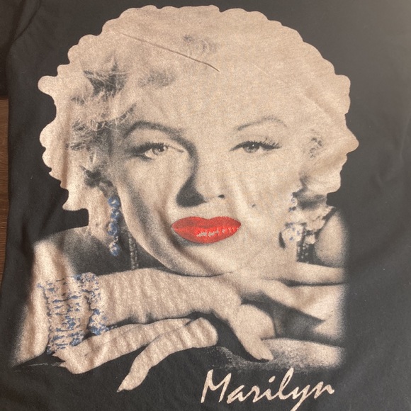 Womens Small Marilyn Monroe Tee Black - Picture 4 of 8